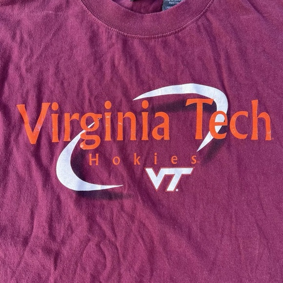 Vintage Virginia Tech Hokies Starter Graphic T-shirt Size L Burgundy - Picture 4 of 6